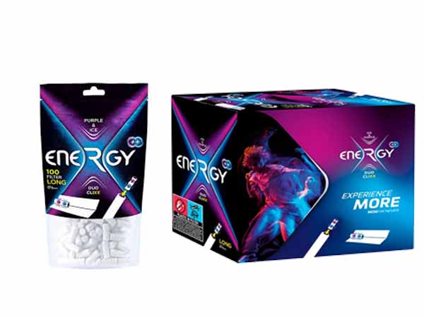 Filtros Energy slim Berry-Mint double clixx